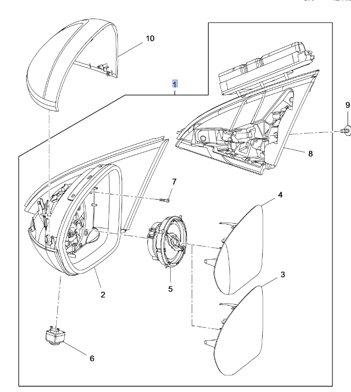 Opel İnsi̇gni̇a B Dış Di̇ki̇z Aynası Sol Kapak Hari̇ç Gm Marka