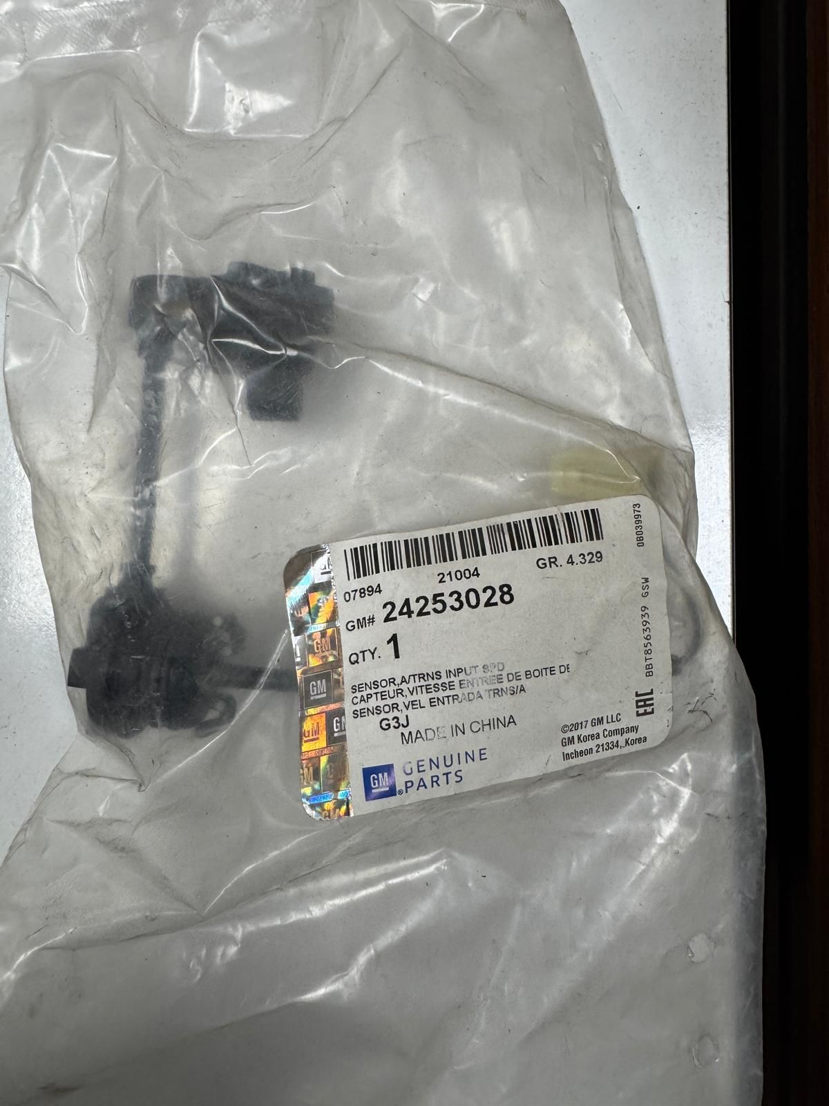 Opel Astra J Şanzıman Girişi Hız Devir Sensörü Orjinal Gm Marka 24253028