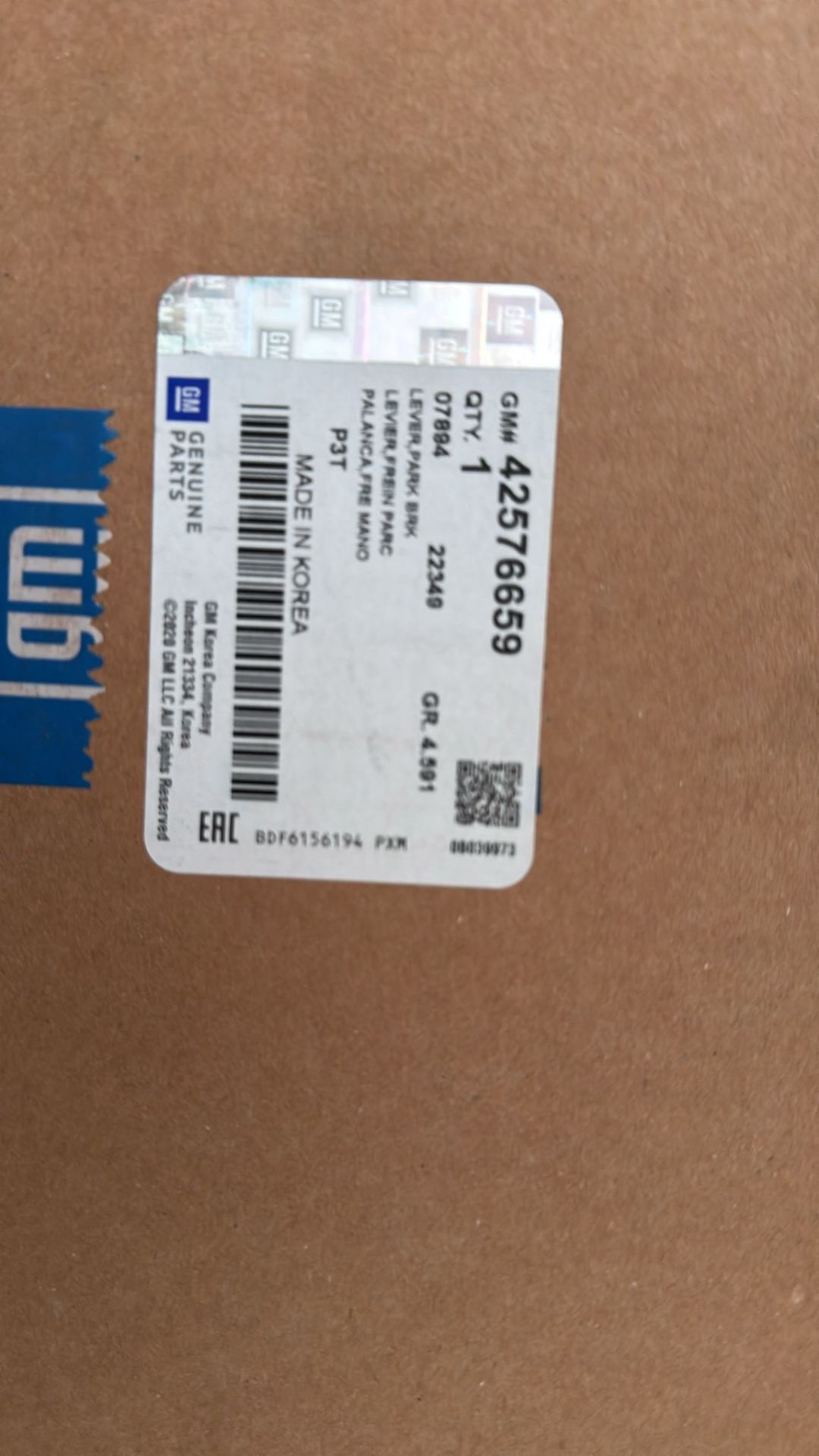 Opel Mokka El Fren Tabancası Komple Orijinal Gm 42576659