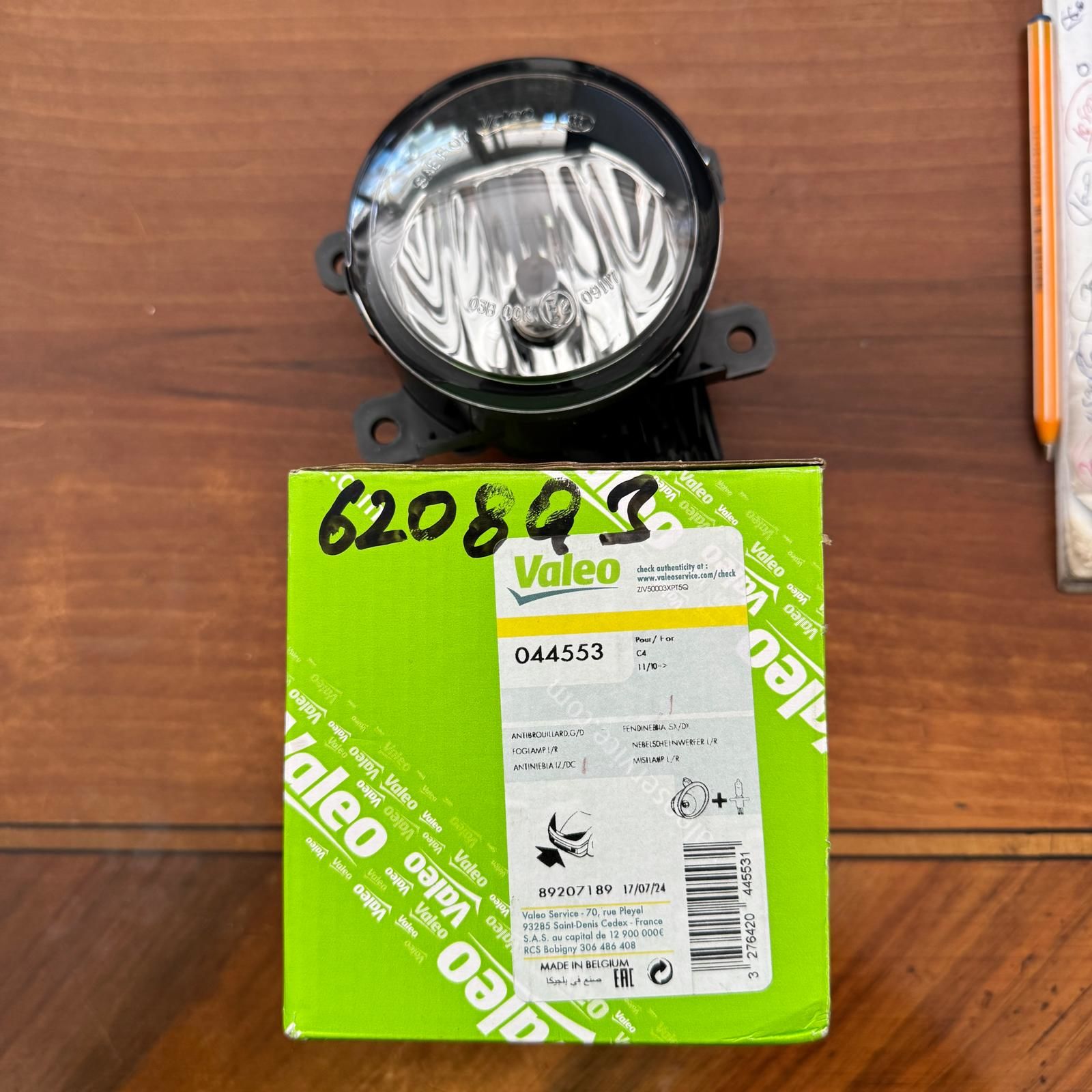 Opel Combo E Sis Farı Ön Sağ Veya Sol Valeo Marka 044553