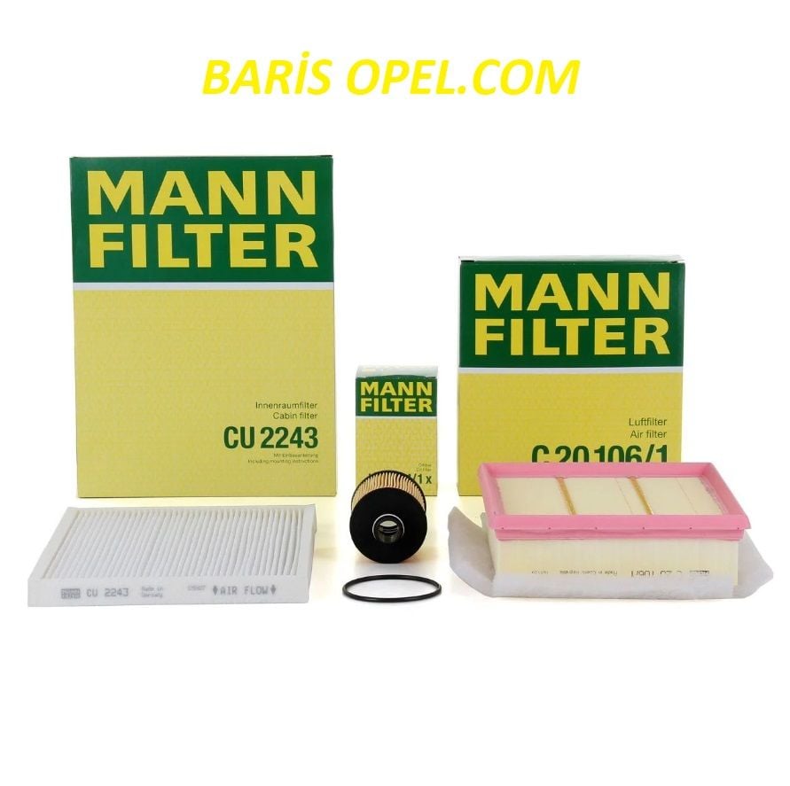 Opel Corsa D 1.3 Euro 5 Bakım Filtre Seti Mann Marka