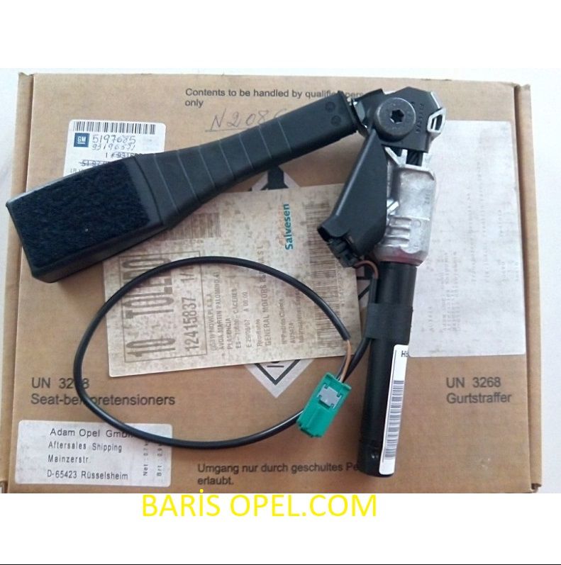 Opel Corsa D Ön Emniyet Kemer Tüpü/Gericisi Sağ Gm Marka