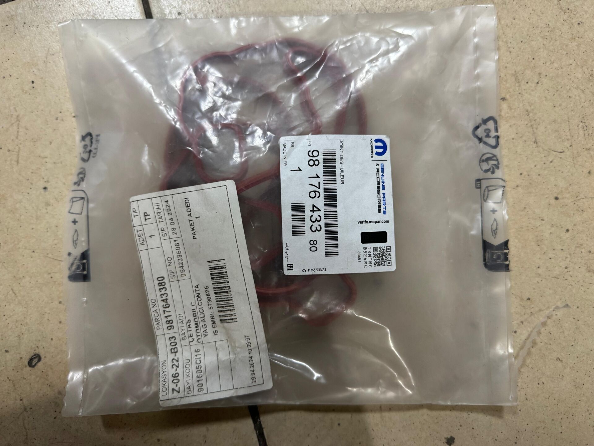 Opel Crosland F 1.2 Üst Kapak Contasi Gm Marka 9817643380