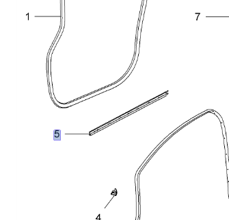 Opel Astra J Ön Kapi Cami İç Yatay Fi̇ti̇li̇ Sağ Gm Marka