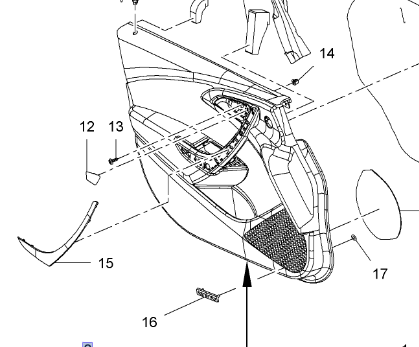 Opel Astra J Kapı Döşemesi̇ Ön Sol Gm Marka