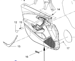 Opel Astra J Kapı Döşemesi̇ Ön Sol Gm Marka