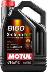 MOTUL 8100 X-Clean EFE 5W30 Dexos2 Partiküllü Motor Yağı 5LT