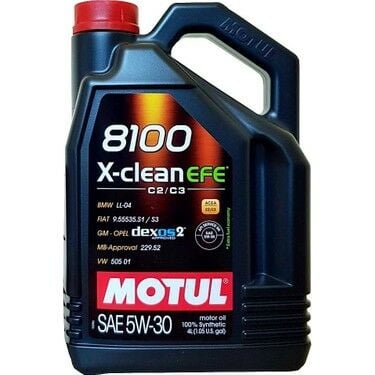 MOTUL 8100 X-Clean EFE 5W30 Dexos2 Partiküllü Motor Yağı 4LT
